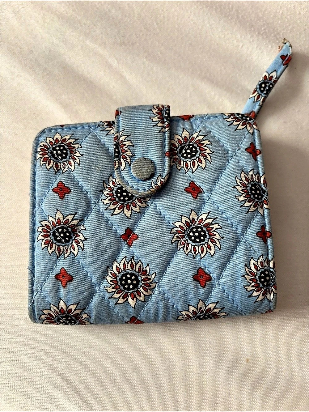 Vera Bradley Blue & Red Floral Wristlet Wallet